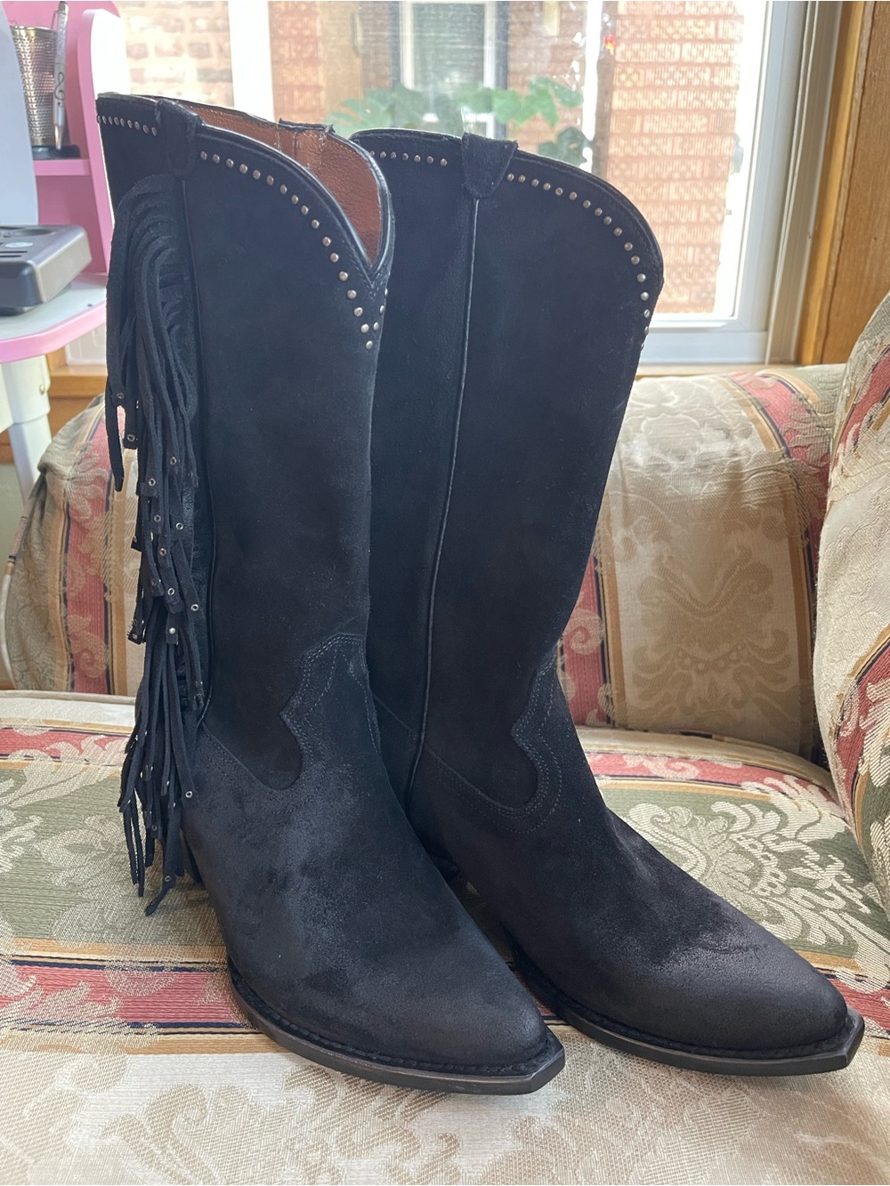 Frye Sacha Fringe High Boot. Size 8.5 Women N19-20